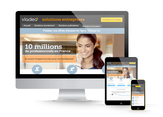Viadeo Business responsive web design