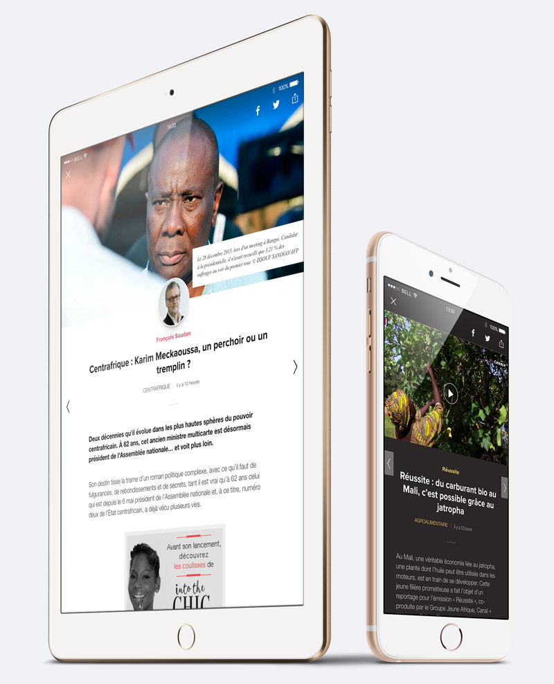 Application Jeune Afrique - iOS